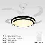 42" Retractable LED Ceiling Fan, Remote Control, Modern Design