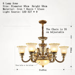 Luxury Resin Chandelier for Living Room, Bedroom, Dining Room, and Hotel
