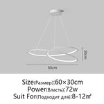 Circular Black/White Chandelier for Living, Dining, and Kitchen Room
