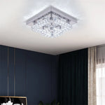 Crystal LED Ceiling Light Plafon Chandelier Stainless Steel Luminaria