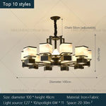 Chinese Zen Marble Chandelier for Living Room, Restaurant, and Bedroom
