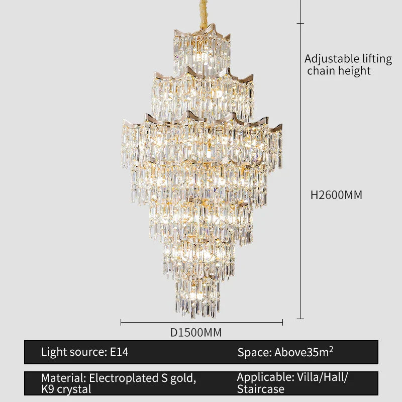 Modern Crystal Chandelier | Luxury Living Room Diningroom Bedroom Lamp
