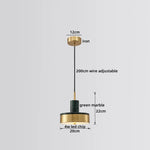 Marble Copper LED Pendant Light - Modern Hanging Lamp Chandelier