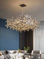 Modern Crystal Chandelier: Elegant Lighting Fixtures for Living, Dining, and Bedroom