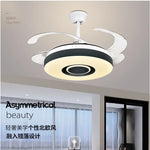 Afralia Retractable Ceiling Fan Chandelier with Remote Control and Invisible LED Lights