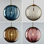Water Pattern Glass Chandelier Pendant Light for Restaurant Bar Counter