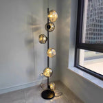 Nordic Glass Shade LED Floor Lamp for Minimalist Living Room & Bedroom