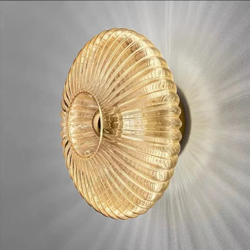 Glass Ripple LED Wall Lamps for Indoor Home Decoration