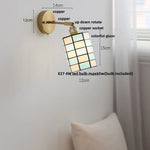 White Glass LED Wall Light with Pull Chain Switch, Japanese Style Hallway Lamp
