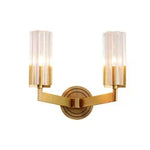 Modern Brass Wall Sconces Glass Wall Lighting for Living Room and Bedroom