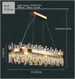 Crystal LED Chandelier for Luxurious Living & Dining Spaces