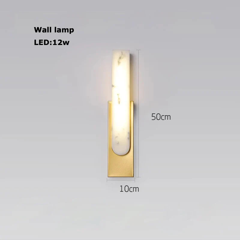 Marble Collection 2025 Chandelier: E14 LED Alabaster Hanging Lamp for Living Room