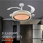 LED Ceiling Fan Light Remote Control, Small Decorative Fan for Home, Bedroom, Dining Room