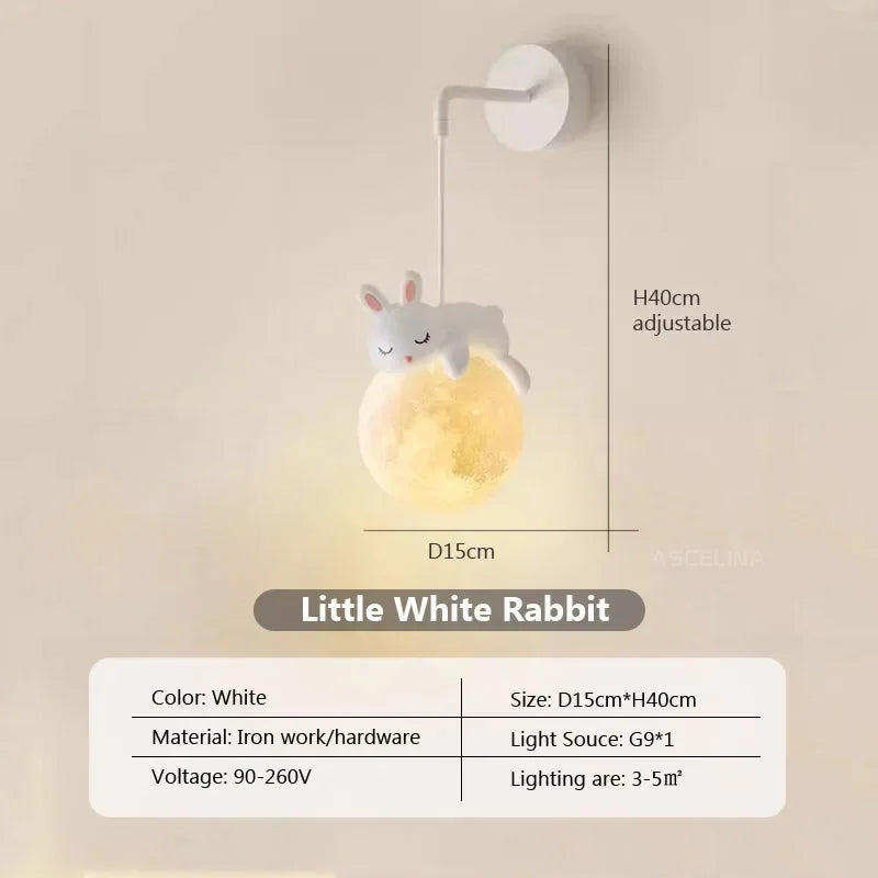 Moonlight LED Wall Lamp for Bedroom and Children's Room Decor