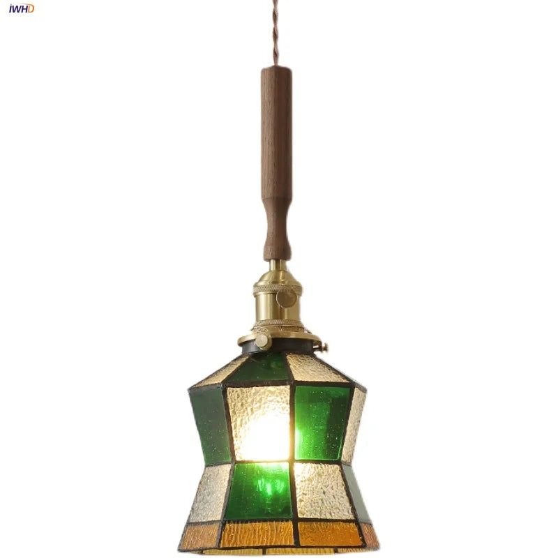 Colorful Glass LED Pendant Lights: Modern Nordic Design, Adjustable Hanging Lamp