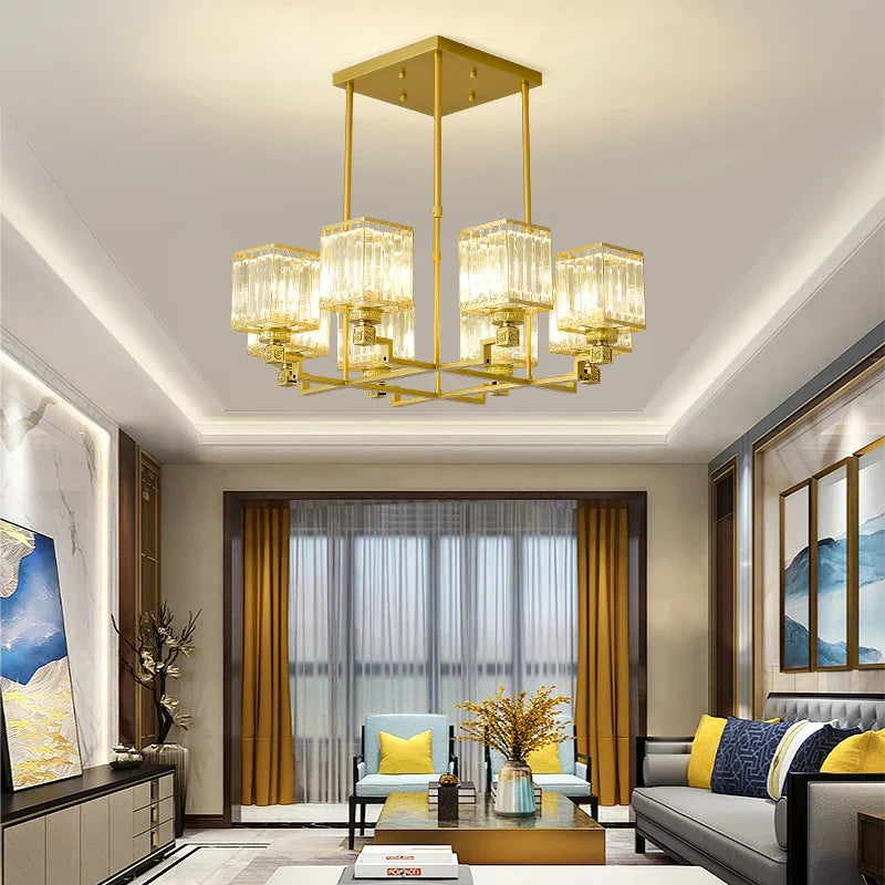 Crystal Chandelier: Modern Light Luxury for Living Room, Bedroom, Restaurant, Villa, Hotel
