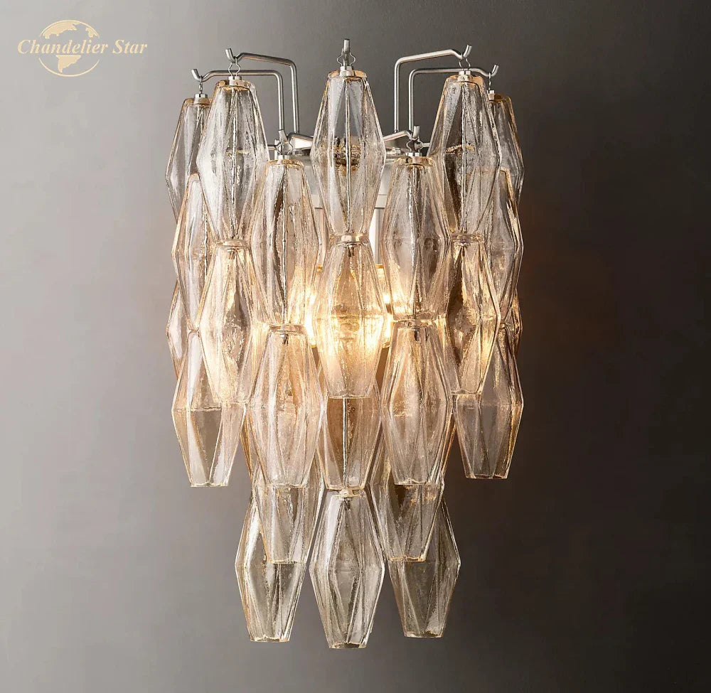 Chiara Glass LED Wall Sconce Light Fixture