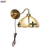 Glass Brass Wall Sconce LED Light Fixture for Dining Living Room