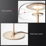 Modern Clear Glass LED Floor Lamp for Home Decor & Living Room Lightning