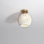 Ceramic LED Ceiling Lights: Modern Hollow Design for Living Room, Aisle, Balcony