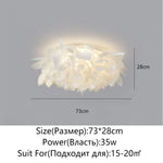 Feather Petal Pendant Lamp for Modern Nordic Bedroom, Living Room, Kitchen, and Children's Room