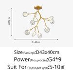 Modern LED Chandelier - Luxurious Nordic Firefly Lamp for Home Indoor Lighting