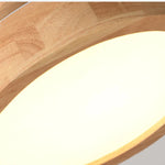 Circular Wood Ceiling Lamp LED Lighting for Living Room, Bedroom, Hallway, and Bathroom