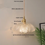 Glass LED Pendant Lamp: Nordic Modern Design, Adjustable Hanging Light Fixture