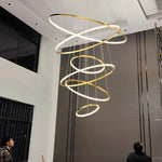 Stylish Staircase Chandeliers LED Pendant Light Lamps for Modern Living Room Lighting