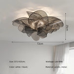 Flower Petal Acrylic LED Ceiling Chandelier for Artistic Indoor Lighting