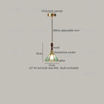 Afralia™ Green Glass LED Pendant Lights American Vintage Hanging Lamp