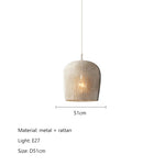 Rattan LED Pendant Lights for Dining Room, Bar, and Bedroom