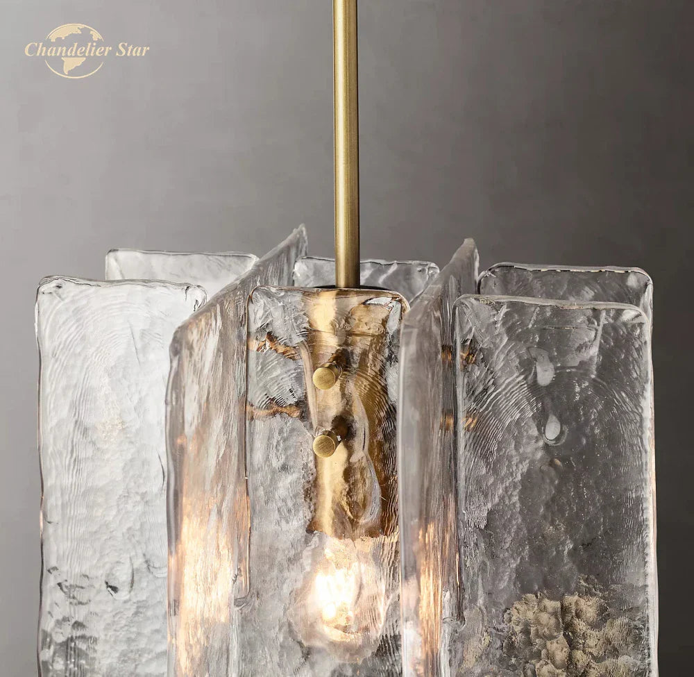 LED Glass Pendant Light, Modern Small Chandeliers for Bedroom, Dining Room, Kitchen Island
