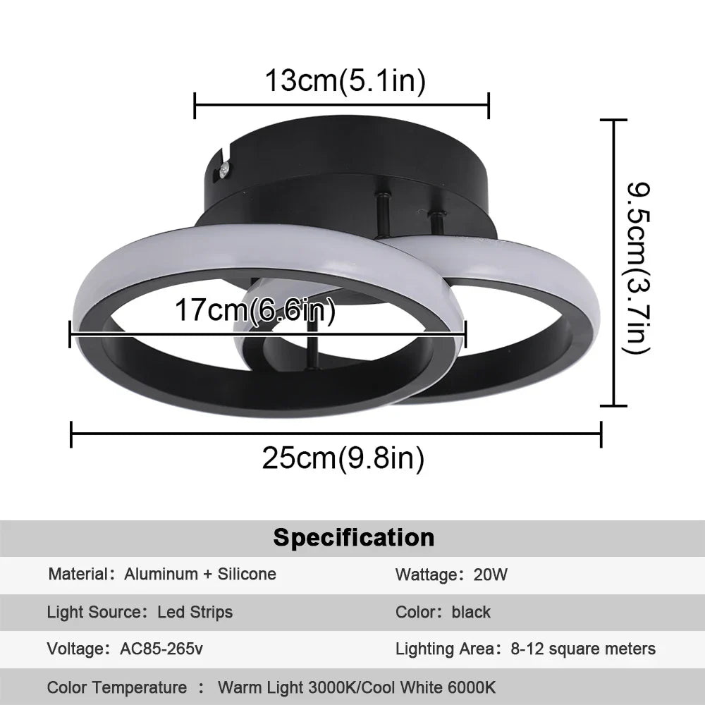 Acrylic LED Ceiling Lamp: Modern Home Decor Lighting for Bedroom, Hallway, and Aisle