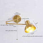 Afralia™ Long Arm LED Wall Lights Fixture Bedroom Living Room Stair Mirror Bedside Lamp