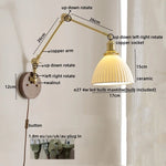 LED Wall Light Walnut Copper Modern Style Hallway Bedroom Living Room