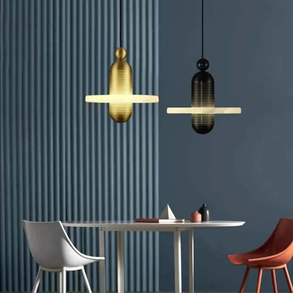 Nordic Marble Single Head Chandelier Luxury Lamps for Modern Restaurant & Bar