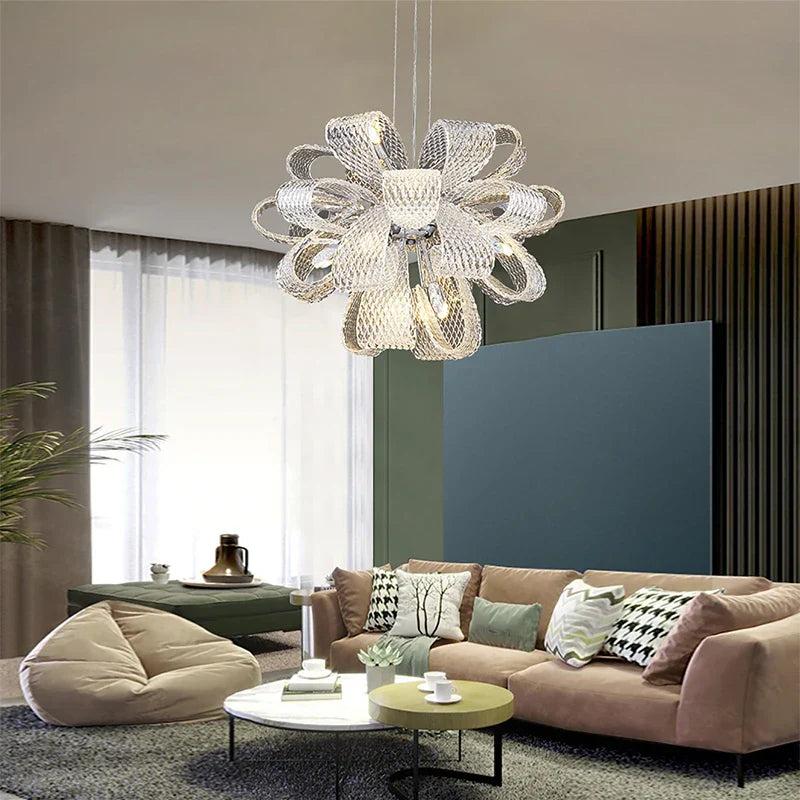 Glass Pinecone LED Chandelier: Modern Art Deco Pendant Lighting