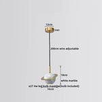 LED Marble Pendant Lamp: Modern Luxury Hanging Light for Home, Restaurant & Bedroom
