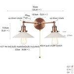 Vintage Loft Art Glass Wall Lamp - LED Study Aisle Bedside Light