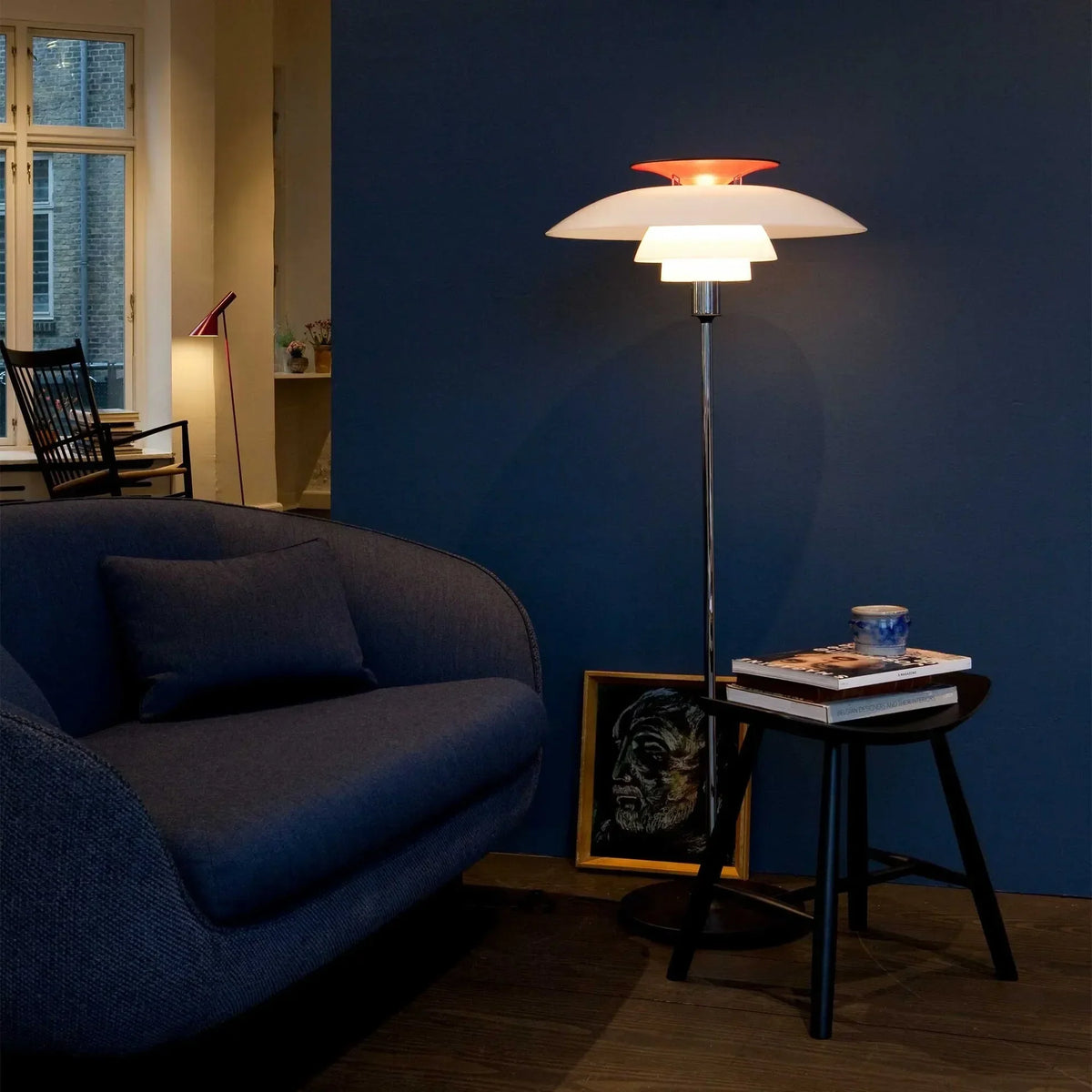 Nordic Metal Glass Floor Lamp with E27 Bulb