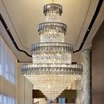 European Duplex Villa Crystal Chandelier Loft LED Light