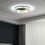 Gold Steel LED Dimmable Ceiling Lights Luxury Crystal Fixture