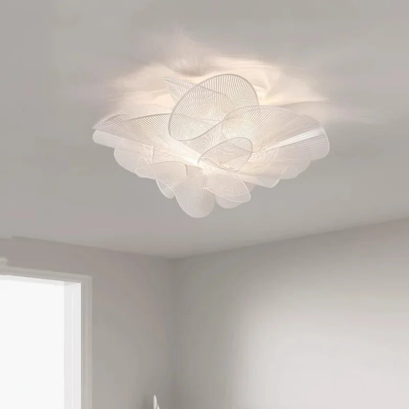 Flower Petal Acrylic LED Ceiling Chandelier for Artistic Indoor Lighting