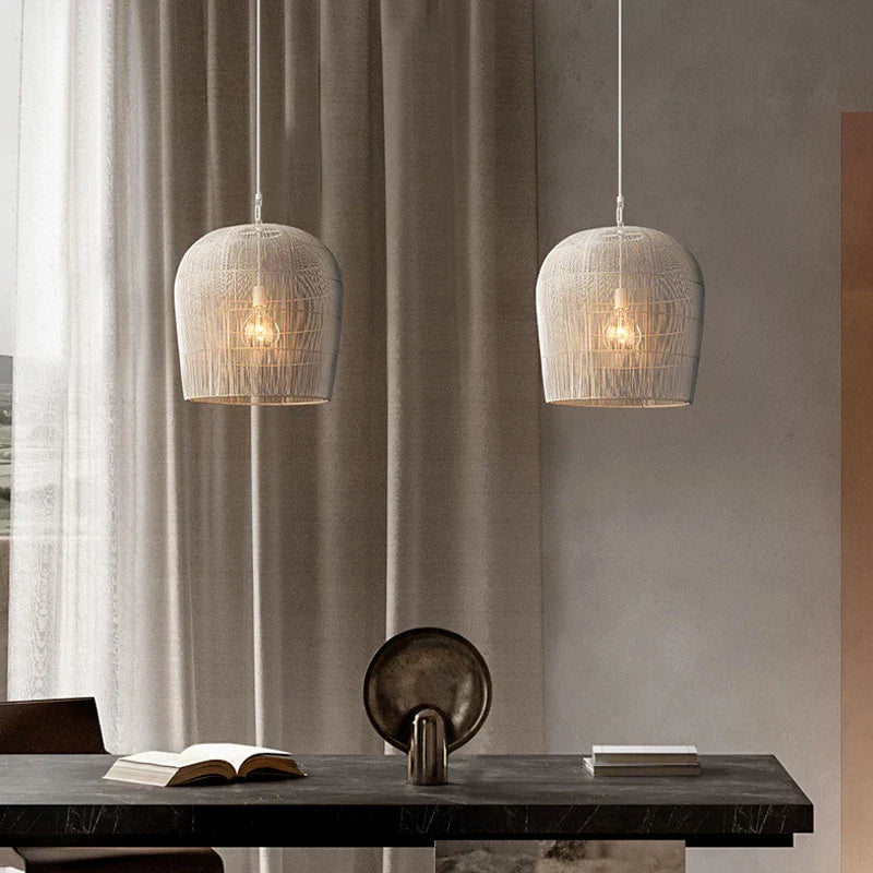 Rattan LED Pendant Lights for Dining Room, Bar, and Bedroom