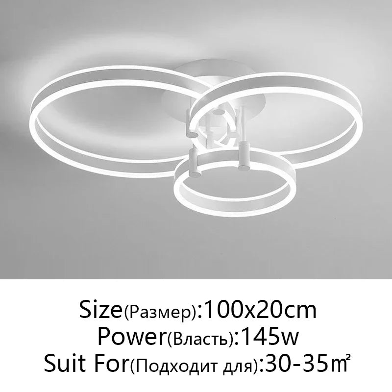 Modern LED Chandelier for Living Room Bedroom Ceiling Lighting