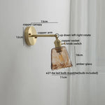 Nordic Glass Copper Wall Lights for Bedroom Living Room Home Decor