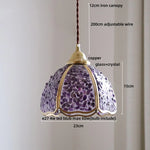Afralia™ Crystal Glass LED Pendant: Tiffany Style Hanging Light for Living Room