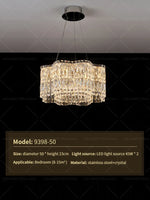 Crystal Luxe Chandelier for Modern Living Room, High-End Restaurant Light