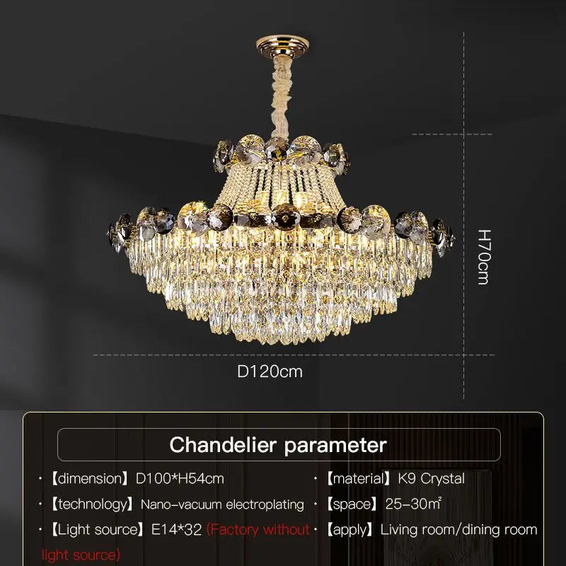 Crystal Chandelier: Modern Nordic Luxury for Living Room, Dining Room, Bedroom